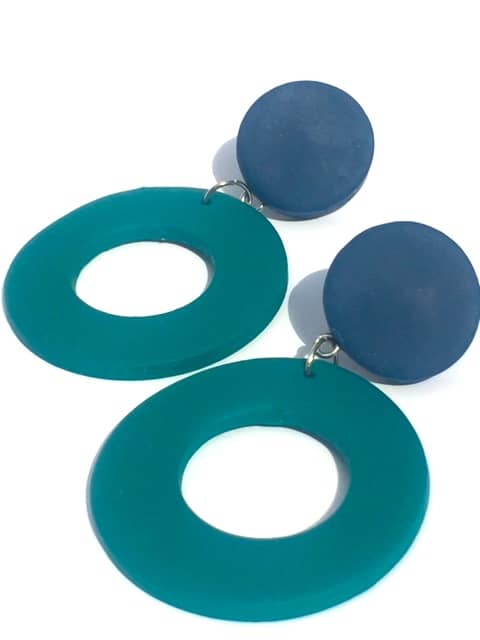 clay hoop earrings