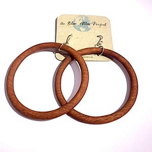 wooden hoop earrings