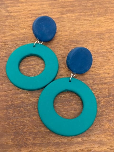 clay hoop earrings